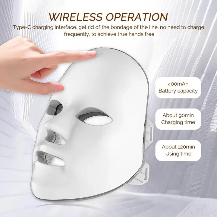 Rechargeable 7-Color LED Photon Face Mask