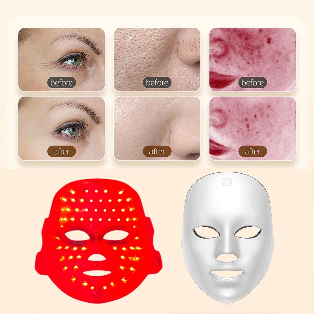 Rechargeable 7-Color LED Photon Face Mask